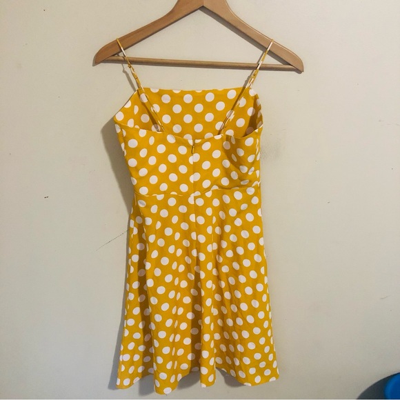 Volcom Read the Room Yellow Polka Dot Dress - Picture 7 of 8